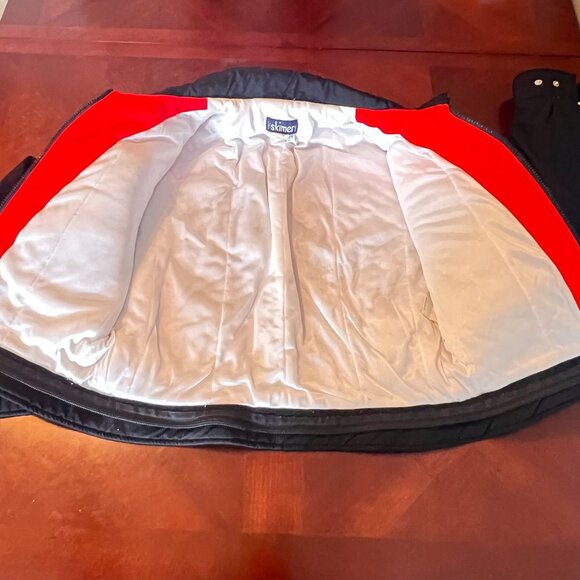 vintage‎ Skimer Womens Nylon Jacket Black & Red Size 34  Zipper Pockets - Picture 11 of 12